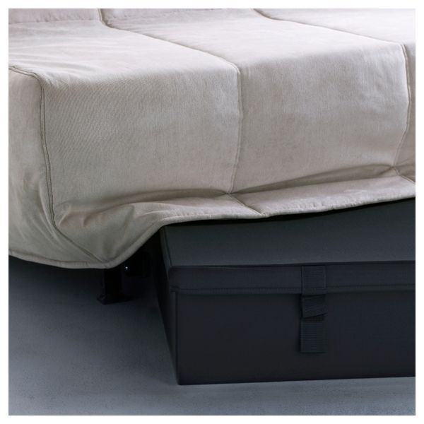 Ящик для 2-местный дивана-кровати, черный IKEA LYCKSELE ЛИКСЕЛЕ 703.830.76 - схема-чертеж с размерами