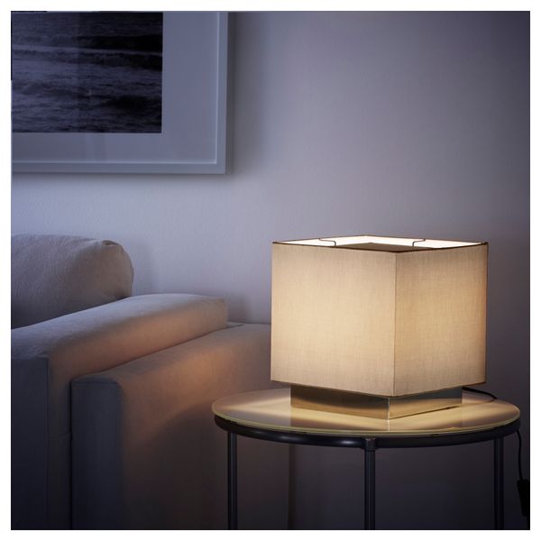 Лампа настольная СОНГЕН, светло-коричневый (25 см) - схема-чертеж с размерами