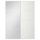Пара раздвижных дверей АУЛИ / МЕХАМН, зеркальное стекло, белый