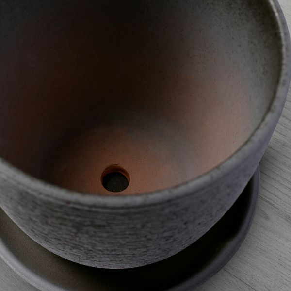 Горшок цветочный, серый 10 см IKEA СКАКИГ 404.313.52 - схема-чертеж с размерами