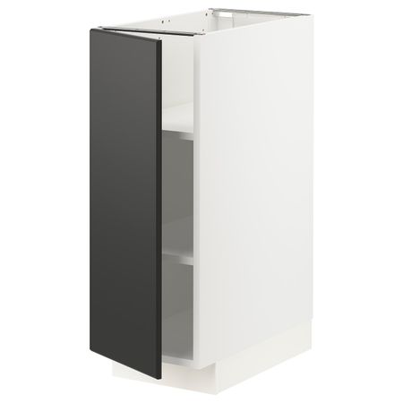 Напольный шкаф с полками, белый/Кунгсбакка антрацит 30x60 см IKEA METOD МЕТОД 994.469.88