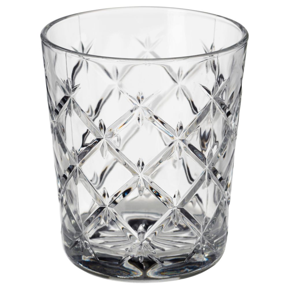 Стакан ФЛИМРА, прозрачное стекло, с рисунком (28 сл) - фото 1