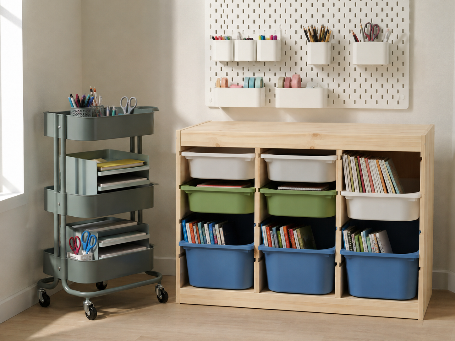 Системы хранения IKEA для школьника − TROFAST, RÅSKOG, SKÅDIS