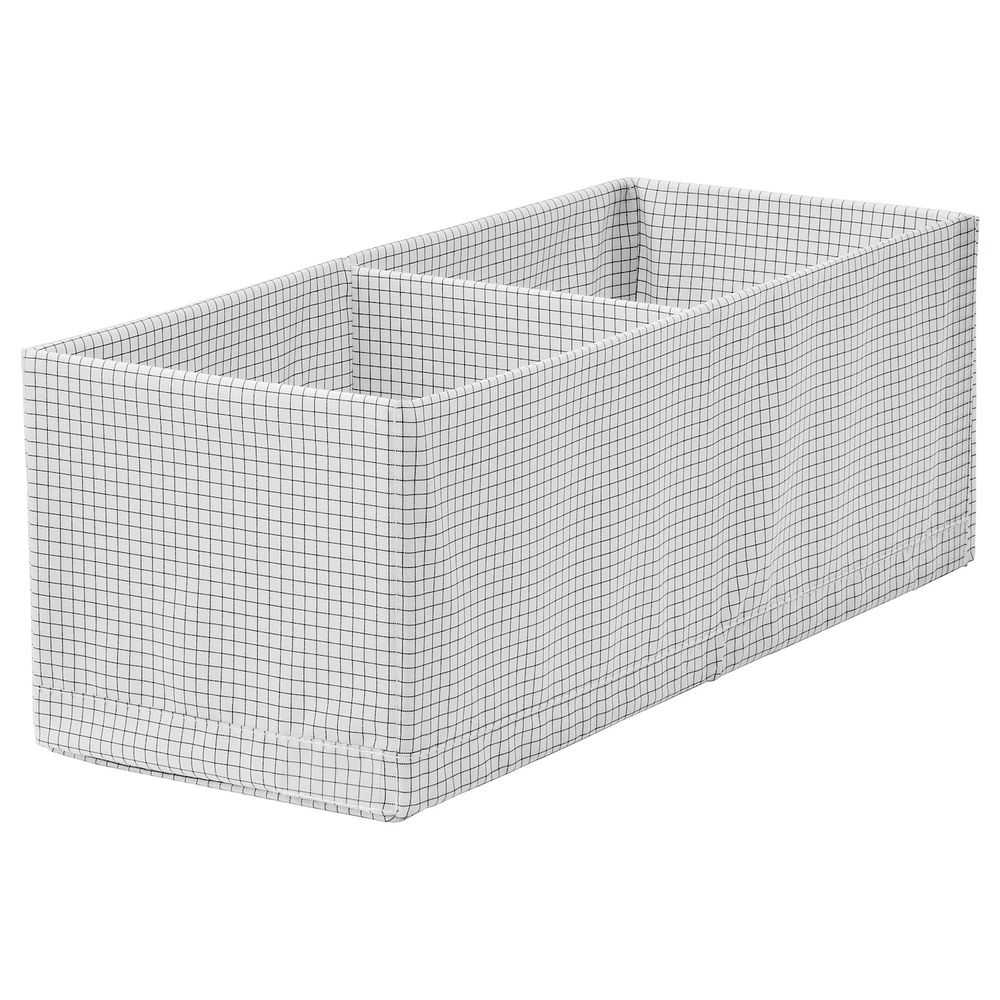 Ящик с отделениями, белый, серый 20x51x18 см IKEA СТУК 203.642.35 - фото 1