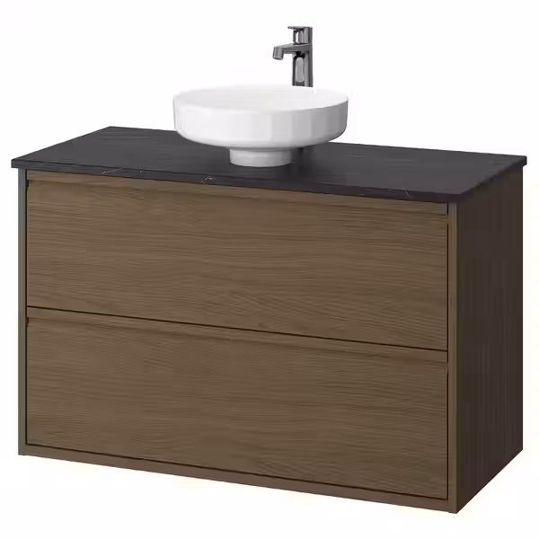 ÄNGSJÖN ЭНГШЁН / LERSJÖN Шкаф с ящиками/раковина/смеситель - фото 1