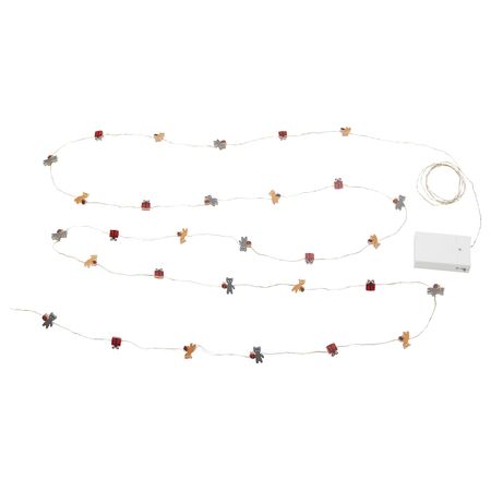 Светодиодная гирлянда, 30 ламп, с батарейным питанием медведь IKEA STRÅLA СТРОЛА 105.031.09