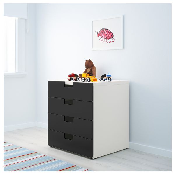 Комбинация для хранения с ящиками СТУВА, белый, черный (60x50x64 см) - фото 2