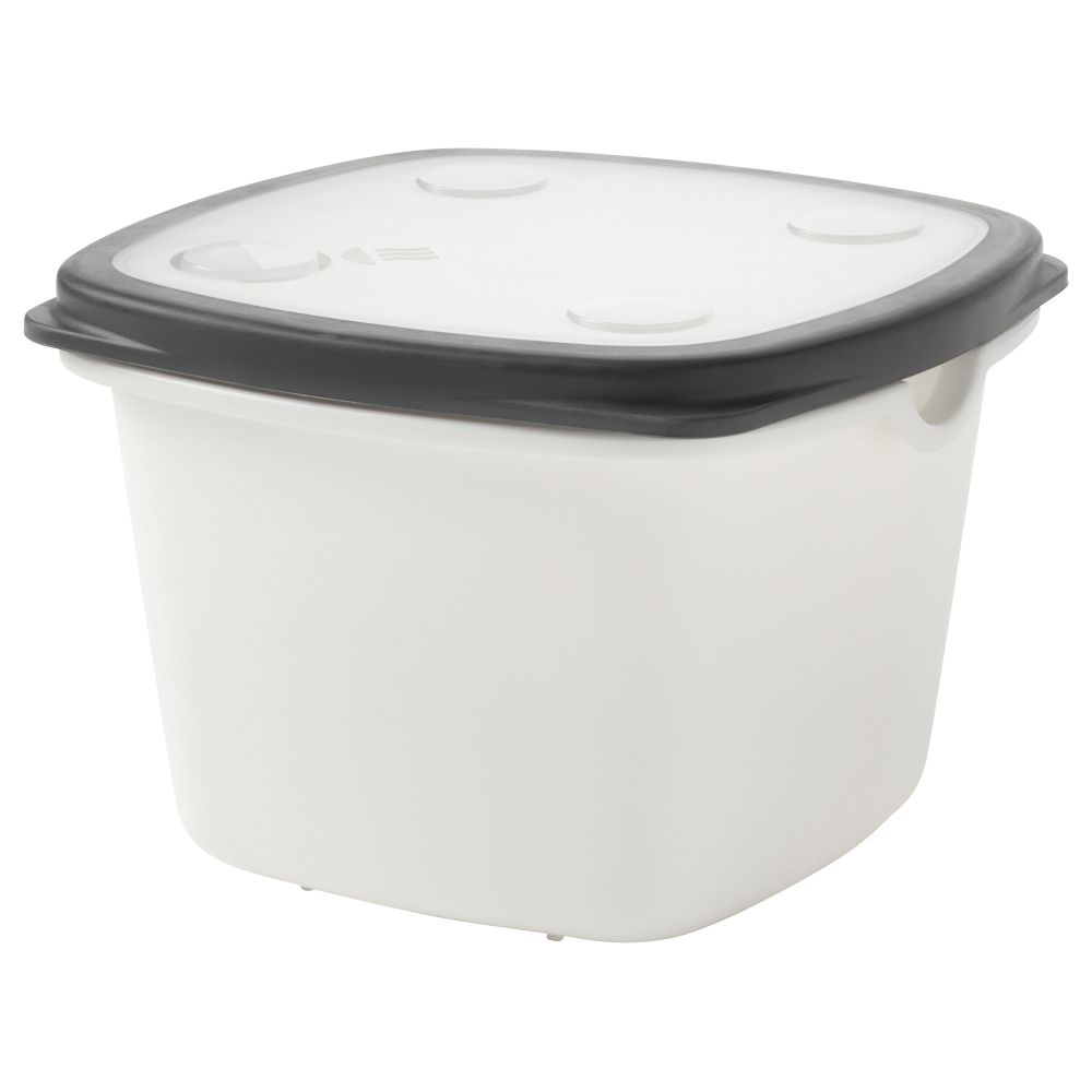 Контейнер ИКЕА/365+, белый, серый (17x17x12 см) - фото 1