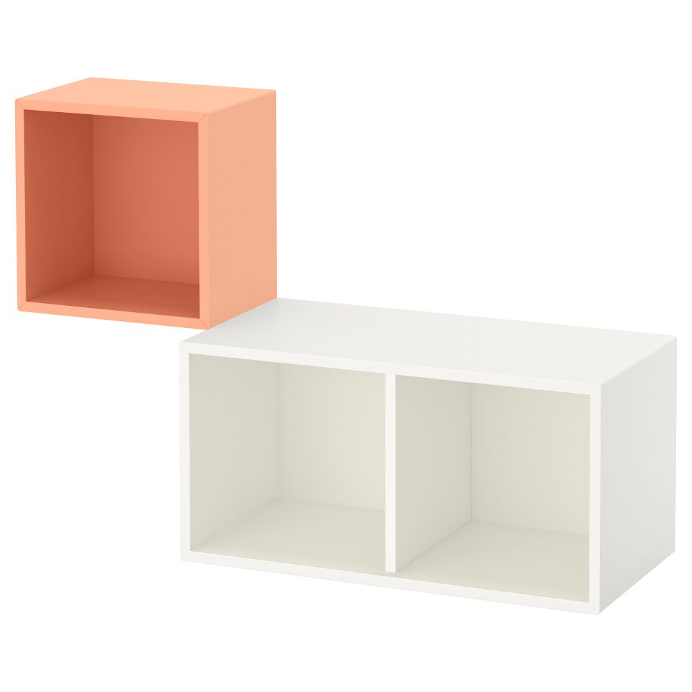 Комбинация настенных шкафов ЭКЕТ, светло-оранжевый, белый (105x35x70 см) - фото 1