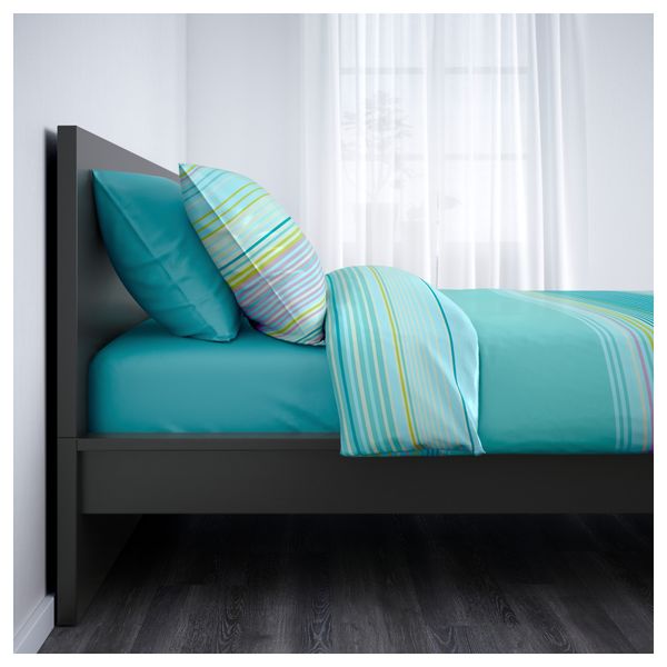 Каркас кровати, высокий МАЛЬМ, черно-коричневый, Лонсет - фото 3