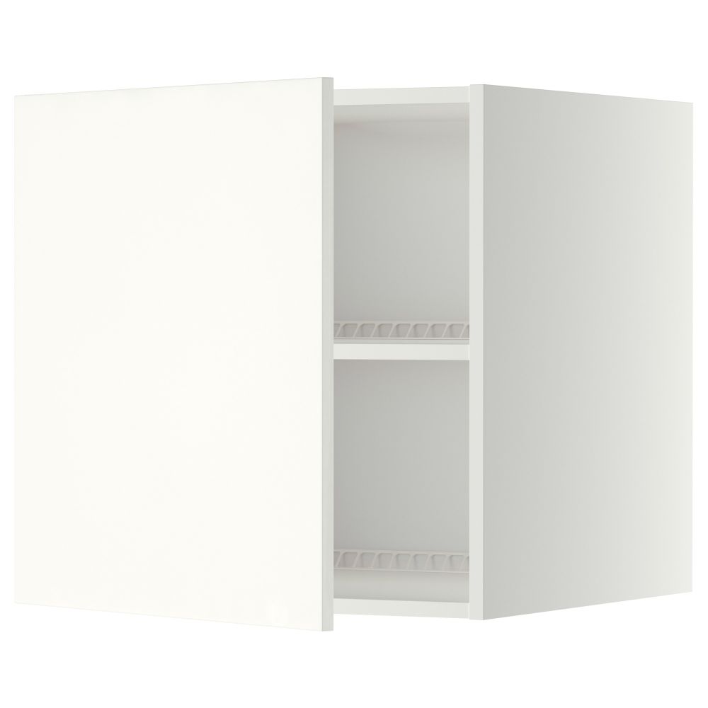 Верхний шкаф на холодильник, морозильник МЕТОД, белый, Хэггеби белый - схема-чертеж с размерами