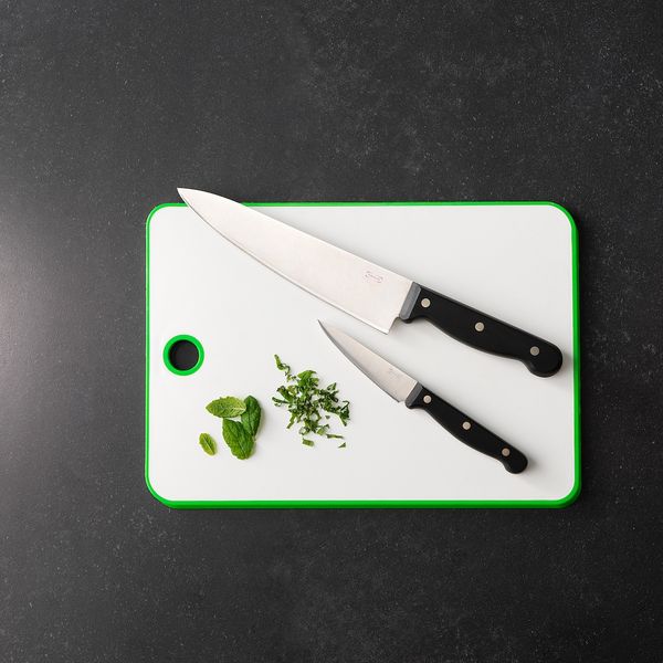 Разделочная доска, зеленый, белый 34x24 см IKEA MATLUST МАТЛЮСТ 703.750.43 - фото 3