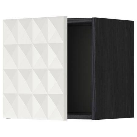 Шкаф навесной МЕТОД, черный, Гэррестад белый