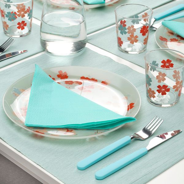 Салфетка бумажная, светлая бирюза 40x40 см IKEA FANTASTISK ФАНТАСТИСК 404.858.25 - схема-чертеж с размерами