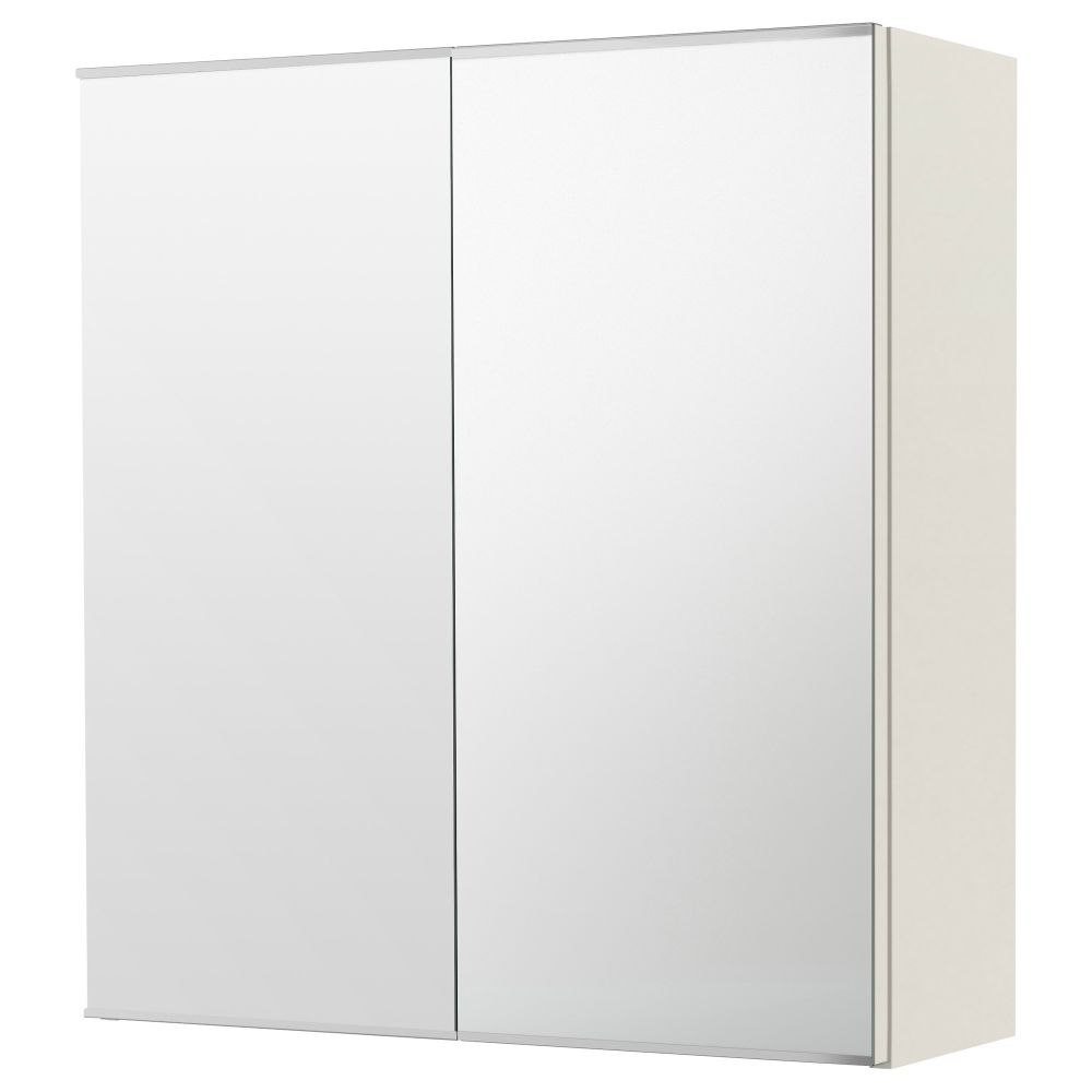 Зеркальный шкаф с 2 дверцами ЛИЛЛОНГЕН, белый (60x21x64 см) - фото 1