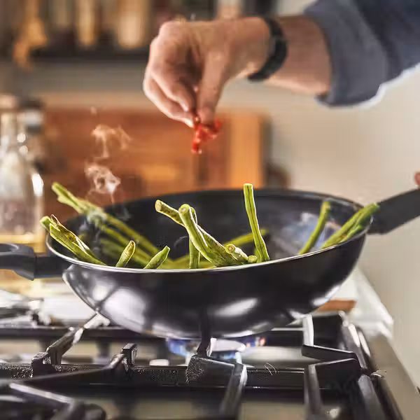 HEMLAGAD Вок-сковорода c крышкой - антипригарное покрытие чёрный 28 см - фото 6