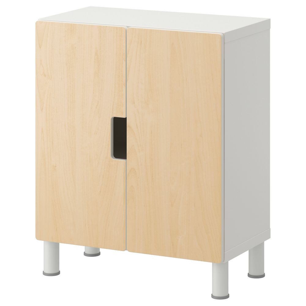 Комбинация для хранения с дверцами СТУВА, белый, береза (60x30x75 см) - фото 1