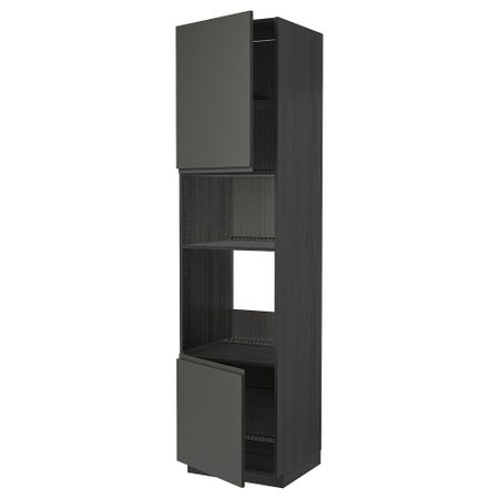 Высокий шкаф для духовки, СВЧ, 2 дверцы, полки, 60x60x240 cm IKEA METOD МЕТОД 294.563.77