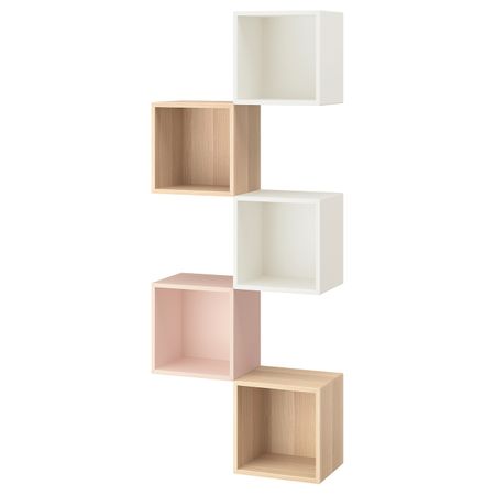 Комбинация для хранения, разноцветный/бледно-розовый IKEA EKET ЭКЕТ 894.424.10