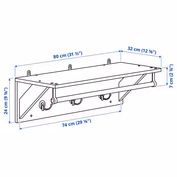 IKEA, дополнительный ракурс - схема-чертеж с размерами