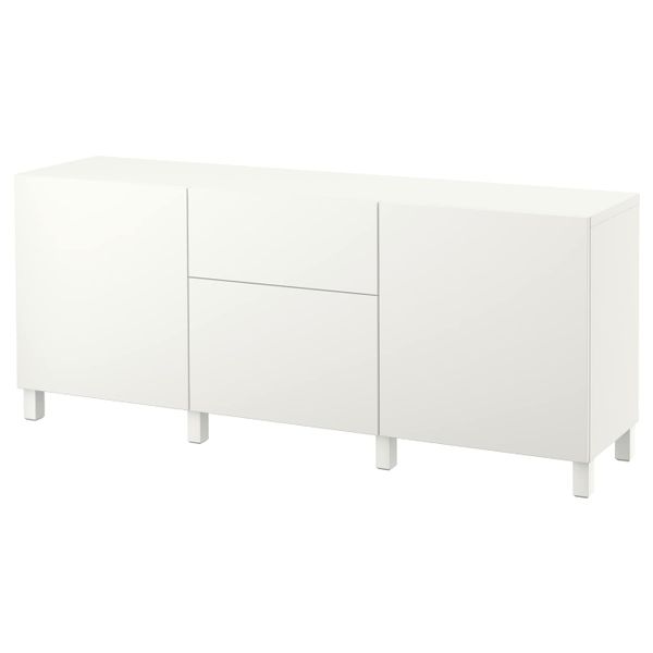 Комбинация для хранения с ящиками, Лаппвикен белый 180x40x74 см IKEA BESTÅ БЕСТО 092.494.21 - фото 1