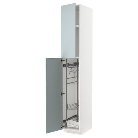 Высокий шкаф с отделением для аксессуаров для уборки, 40x60x240 cm IKEA METOD МЕТОД 794.789.18
