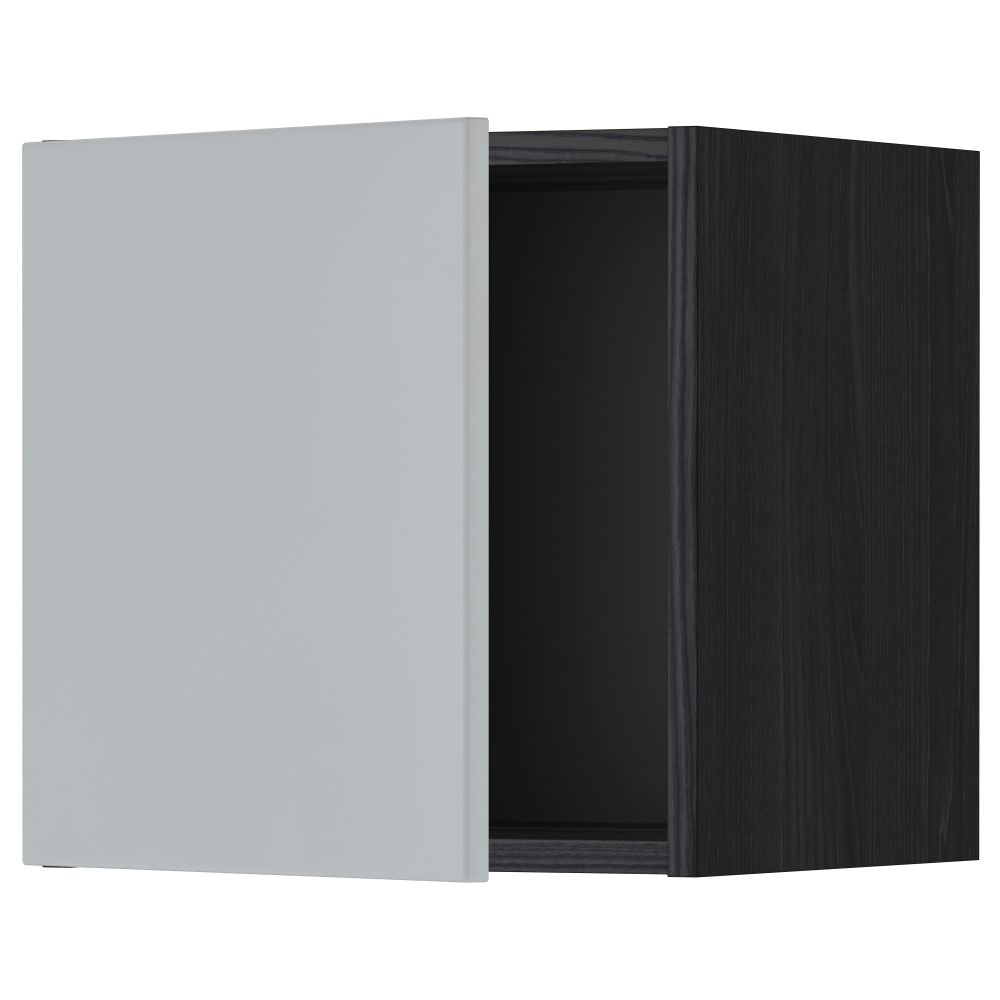 Шкаф навесной МЕТОД, черный, Веддинге серый - схема-чертеж с размерами