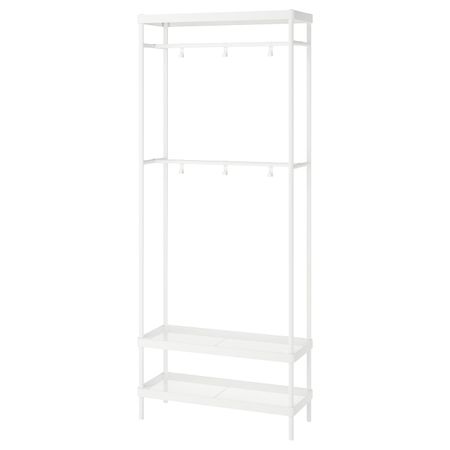 Вешалка с отделением для хранения, белый 78x32x193 см IKEA MACKAPÄR МАККАПЭР 603.682.03