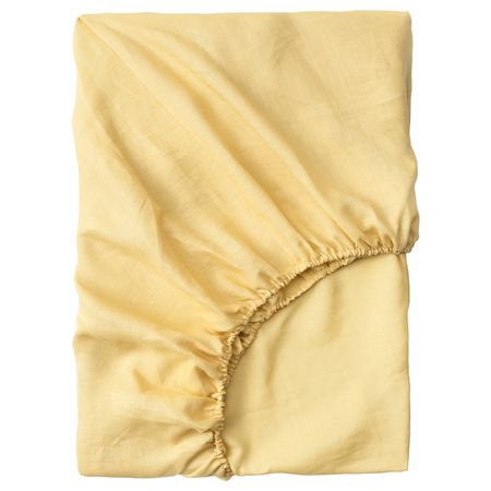 Простыня натяжная, светло-желтый 180x200 см IKEA PUDERVIVA ПУДЕРВИВА 004.335.79