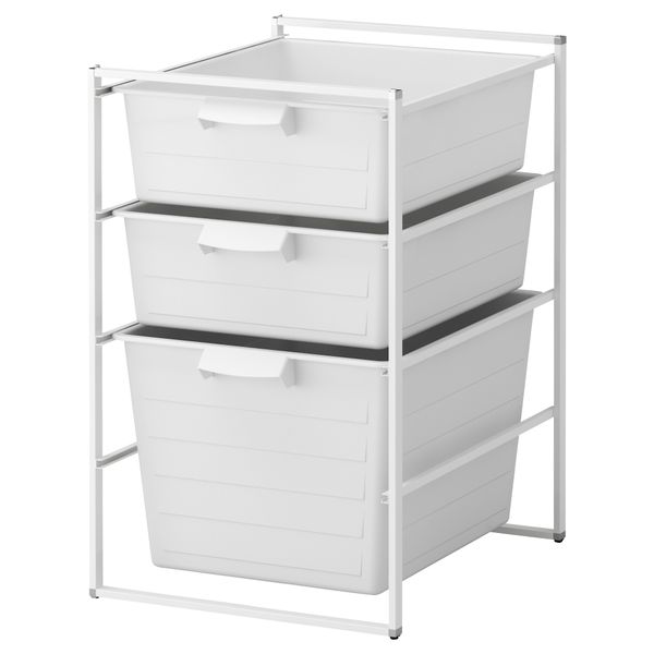 Рама, 3 ящика АНТОНИУС, белый (44x54x70 см) - схема-чертеж с размерами