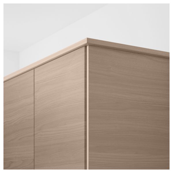 Карниз декоративный закругленный БРОКХУЛЬТ, под грецкий орех светло-серый (221 см) - фото 4