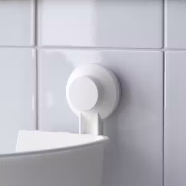 TISKEN Угловая полка на присосках - белый - фото 7