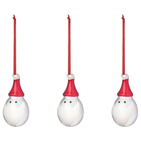 Украшение подвесное, Санта Клаус, красный/белый, 8 см IKEA ВИНТЕРФЕСТ 404.376.41