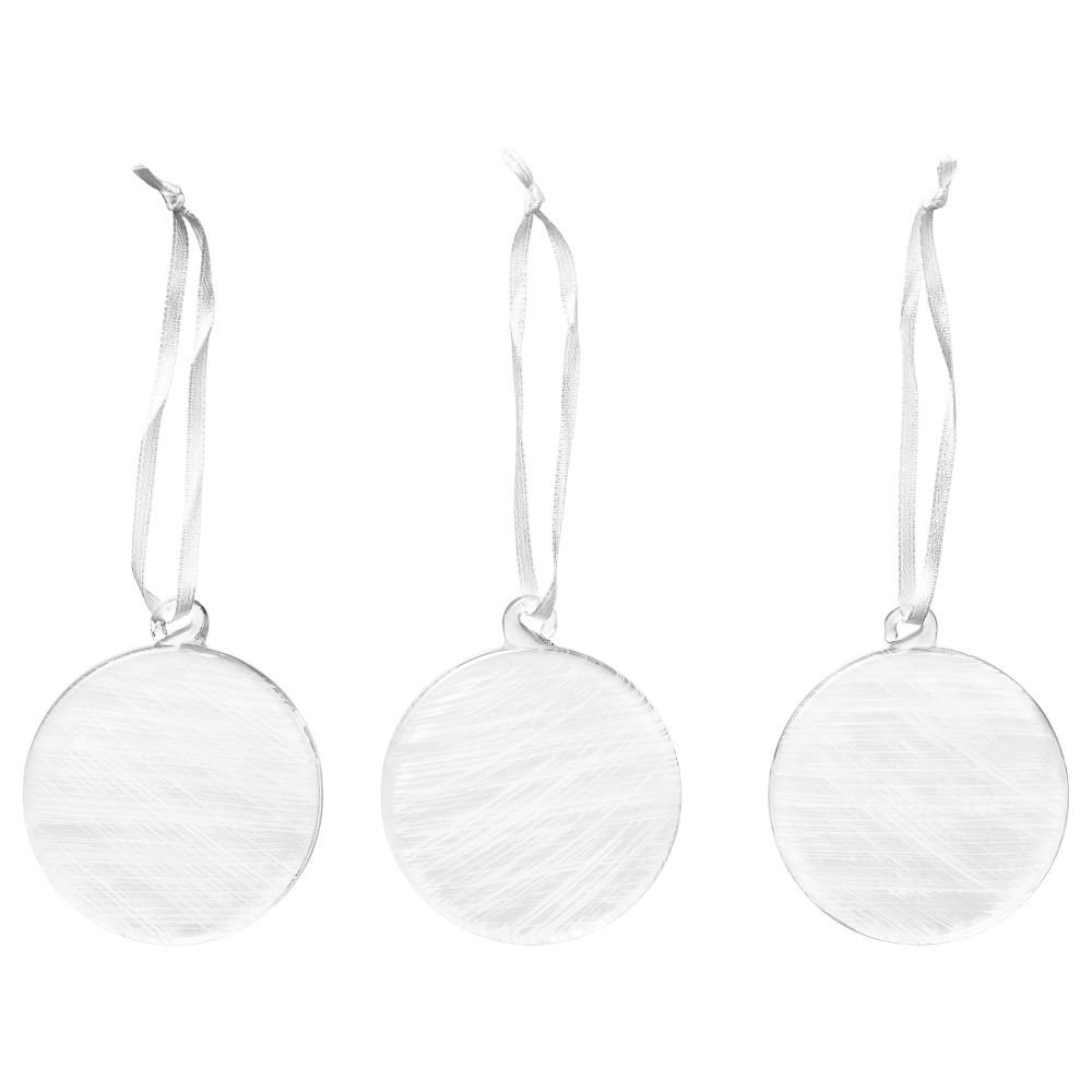 Украшение подвесное ВИНТЕР 2017, стекло, круглой формы белый - фото 1