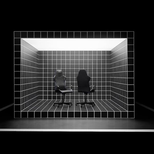 Стул для геймеров, Бумстад черный IKEA UTESPELARE УТЕСПЕЛАРЕ 305.076.15 - схема-чертеж с размерами