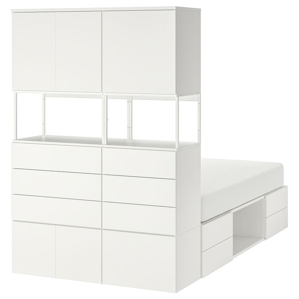 Каркас кровати, 6 дверец + 12 ящиков, белый, Fonnes, 140x244x203 см IKEA PLATSA ПЛАТСАA ПЛАТСА 093.242.84 - фото 2
