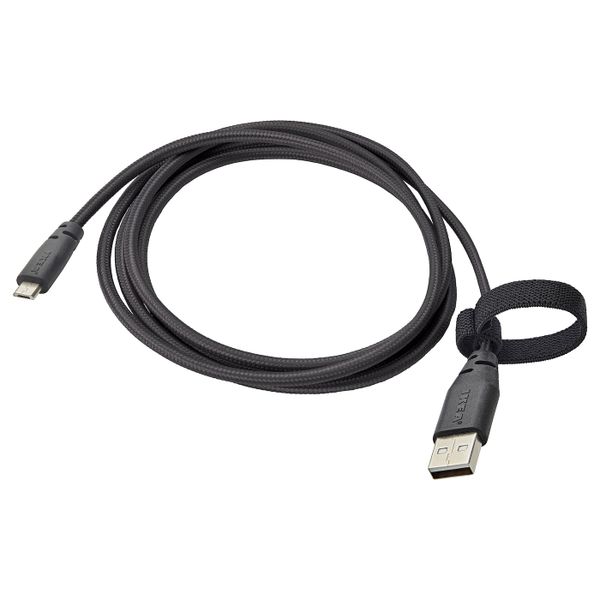 Кабель USB тип А – micro-USB, темно-серый 1.5 м IKEA LILLHULT ЛИЛЛЬХУЛЬТ 004.847.95 - фото 1