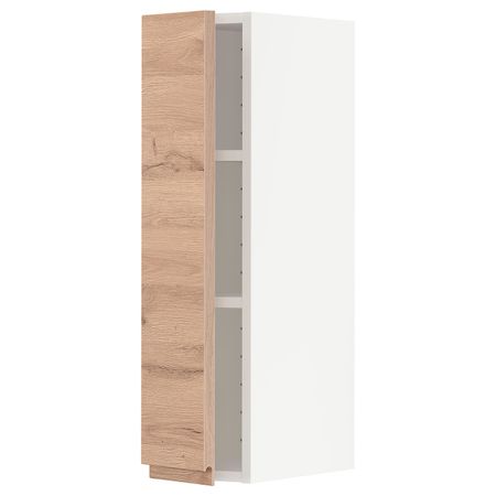 Навесной шкаф с полками, белый/Воксторп под дуб 20x80 см IKEA METOD МЕТОД 994.142.18