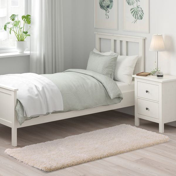 Ковер, длинный ворс, белый 80x150 см IKEA VOLLERSLEV ВОЛЛЕРСЛЕВ 504.925.52 - схема-чертеж с размерами