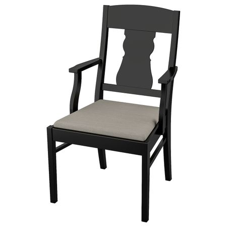 Легкое кресло, черный, Нольхага серо-бежевый IKEA ИНГАТОРП 003.698.04