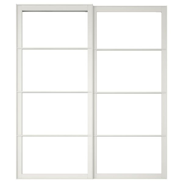 Рама для раздвижной дверец, с направляющими, 2 шт, белый 200x236 см IKEA PAX ПАКС 503.665.77 - схема-чертеж с размерами