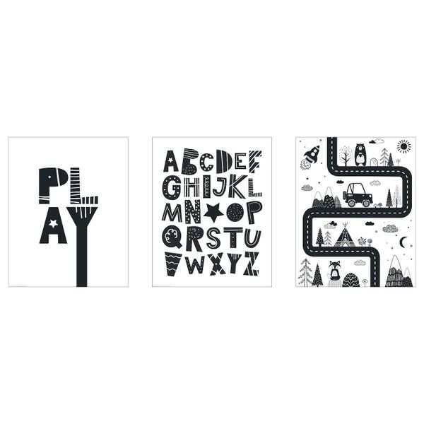 Постер, Игра 40x50 см IKEA БИЛЬД 104.566.31 - схема-чертеж с размерами