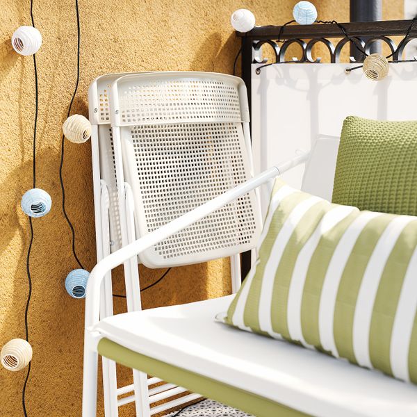 Стул для/дома/сада, складной белый, бежевый IKEA TORPARÖ ТОРПАРЁ 804.207.66 - фото 7