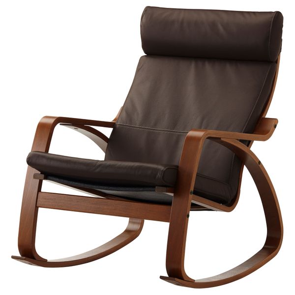 Кресло-качалка ПОЭНГ, классический коричневый, Робуст Глосе темно-коричневый - фото 1