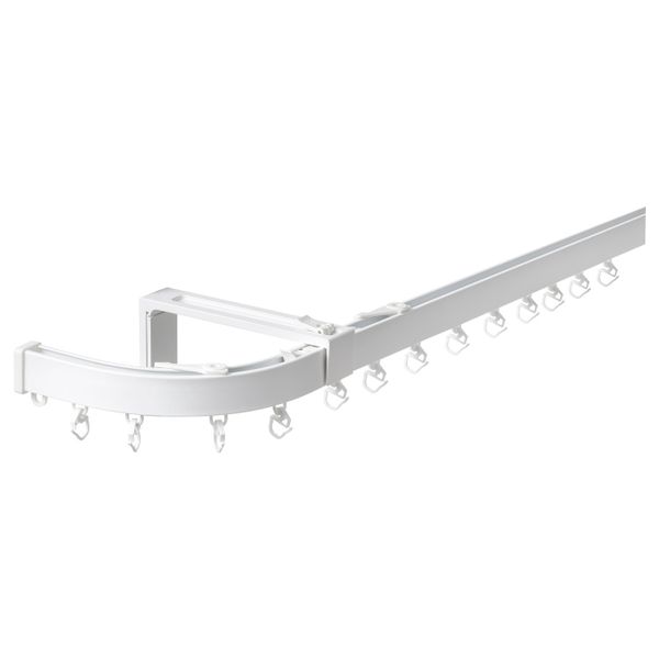 Одинарная гардинная шина, белый IKEA VIDGA ВИДГА 994.282.58 - схема-чертеж с размерами