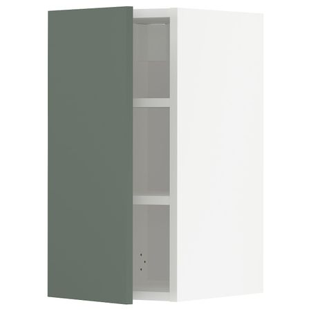 Шкаф навесной с полкой, белый/Бодарп серо-зеленый 30x60 см IKEA METOD МЕТОД 193.176.26