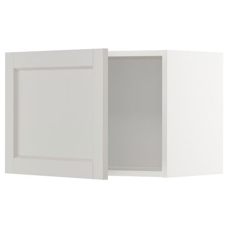 METOD Навесной шкаф - белый/Lerhyttan светло-серый 60x40 см