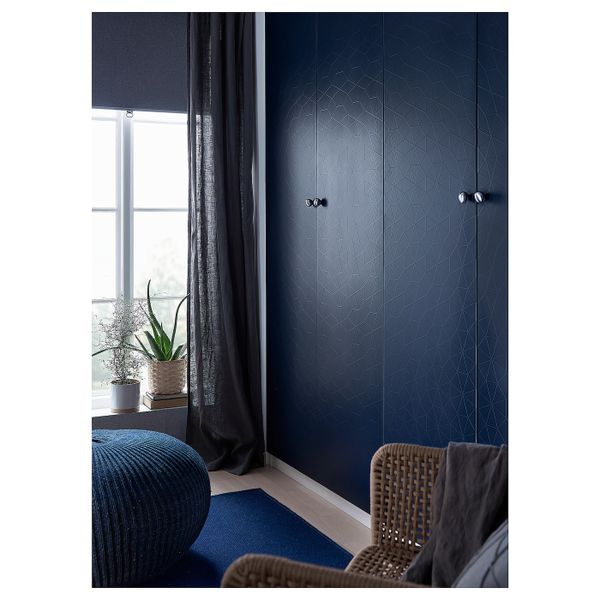 Дверца с петлями, черно-синий 50x229 см IKEA ХАМНОС 092.761.55 - фото 3