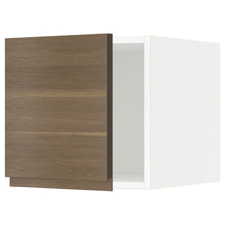 Верхний шкаф, белый/Воксторп под грецкий орех 40x40 см IKEA METOD МЕТОД 894.460.88