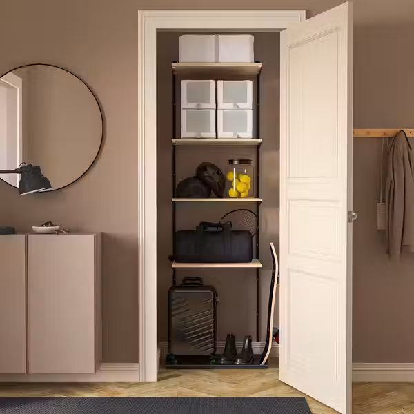 BOAXEL Стеллаж - антрацит/дуб 62x40x201 см - фото 2